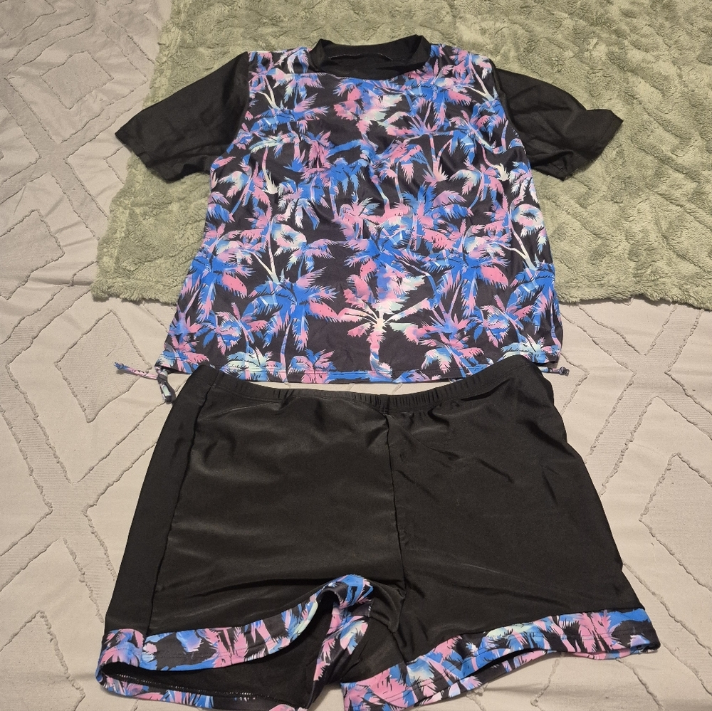 Tropical Print Swim Set